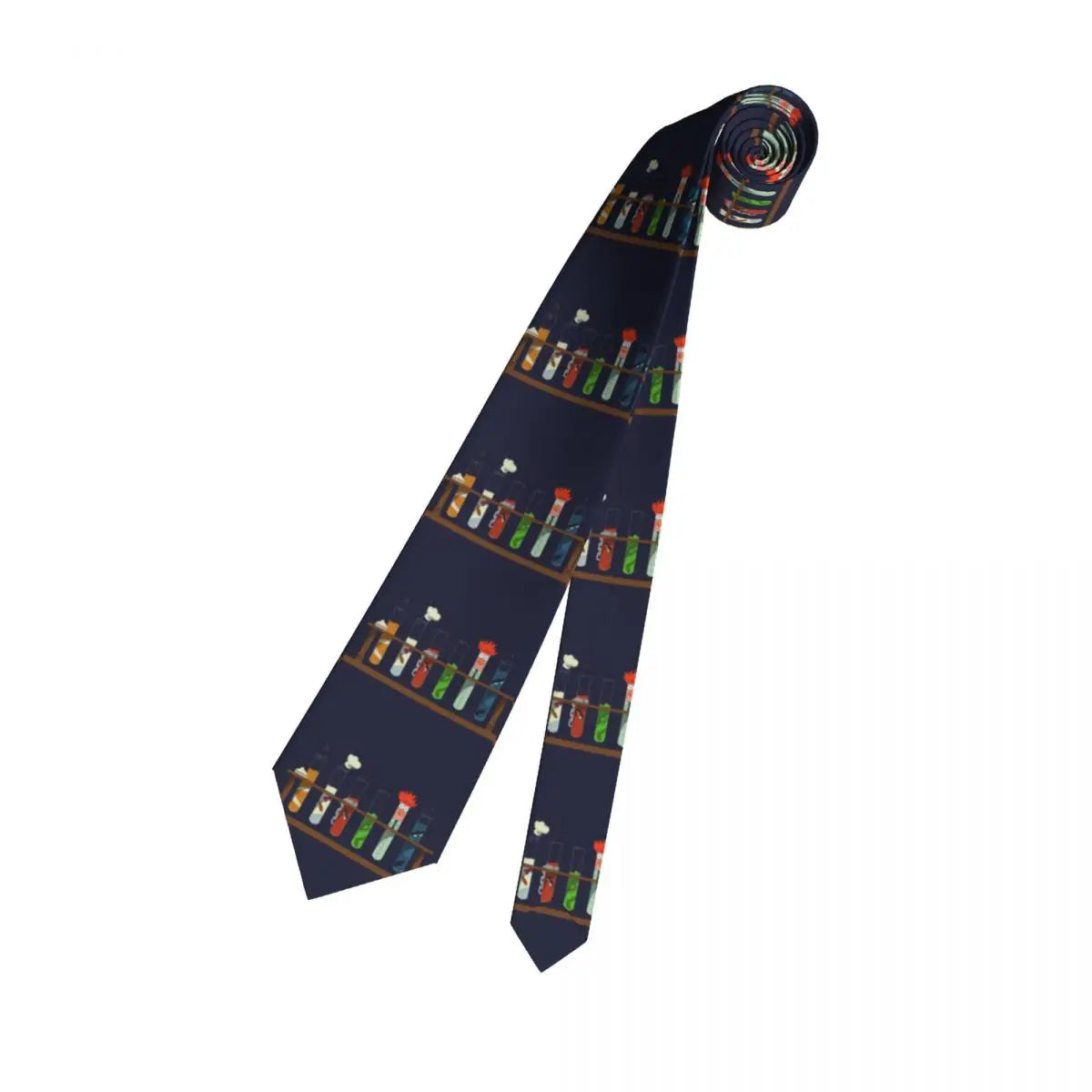 Custom Fashion Muppet Science Neckties for Men Silk Chemistry Elements Office Neck Ties