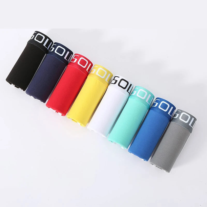 Large Size Men Cotton Underpants Breathable Comfortable Underwear Mid-rise Boxer Shorts Fashion Printed Sexy U Pouch Panties