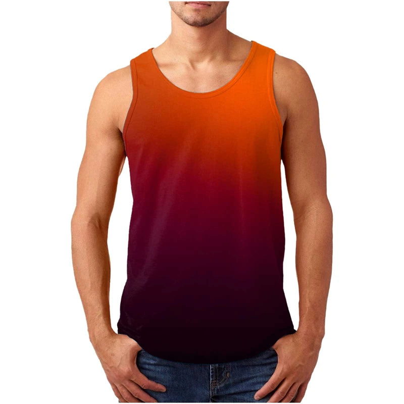 Camouflage 3d Print Tank Top For Men Summer Classic Gym Fitness T-Shirt Street Sports Running Sleeveless Tees Tops Camo Vest