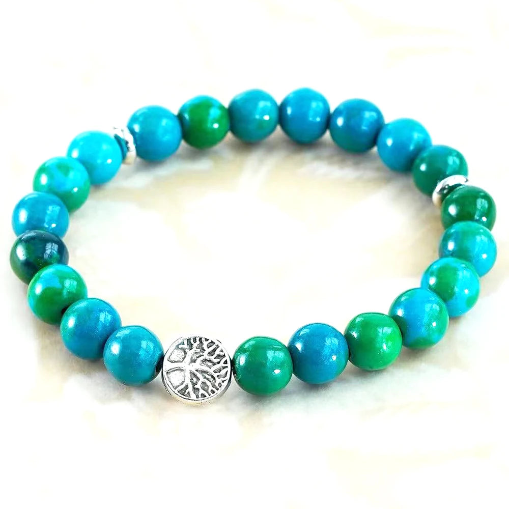 Ruberthen New Design 8 MM Phoenix Beads Tree Of Life Bracelet Fashion Womens Stress Relief Wrist Yoga Mala