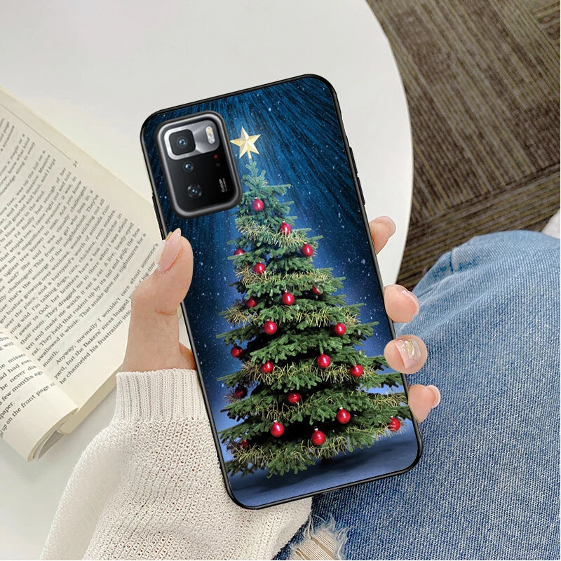 Phone Case For Xiaomi Redmi note 13 12S 12 Pro 11S 11 10 Pro 10S 12S Redmi 10 10C 9C 13C Christmas Tree New Year Case