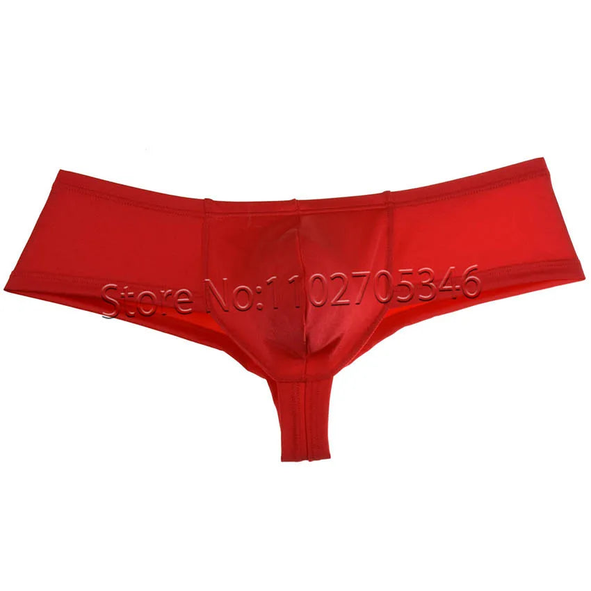Men's Mini Boxers Underwear Spandex Beach Micro Trunks Bulge Pouch Posing Male Bikini Brief Sexy Sissy Pants Low Rise Underpants