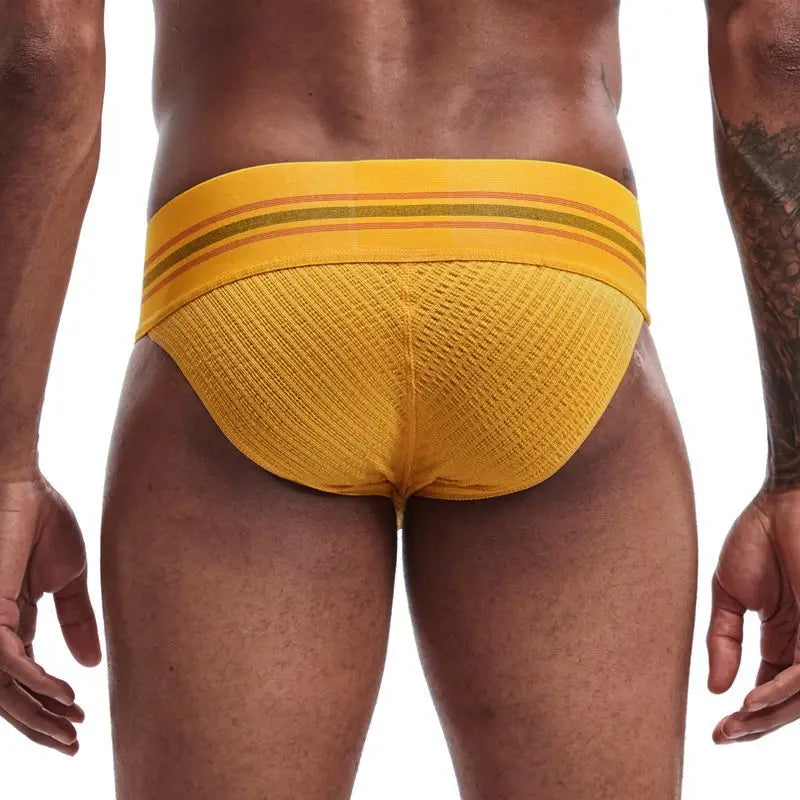 Men's JOCKMAIL JM364 - Old School Brief Yellow