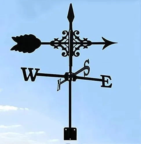 Metal Weathervane,Witch Iron Weather Vane,Sea Rover Wind Direction Indicator Garden Decoration Outdoor Roof Decoration Gardening