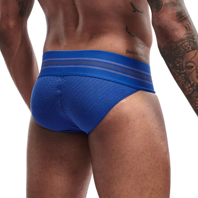 Men's JOCKMAIL JM364 - Old School Brief Blue