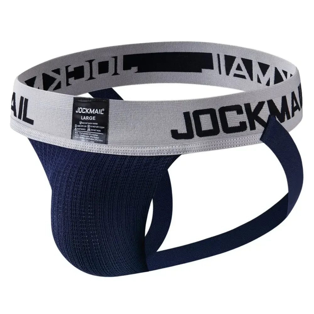 Sexy Men Underwear Brief Underpants Rainbow Stripes Men's Jockstrap Bikini Slip Men's Tanga Hombre Gay String Thong Breathable