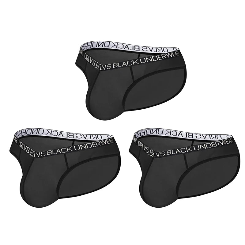 Transparent Men's Underwear Briefs Comfortable Low Wasit Ice Silk Sexy Men Panties Quick Dry Breathable antibacterial Underpants