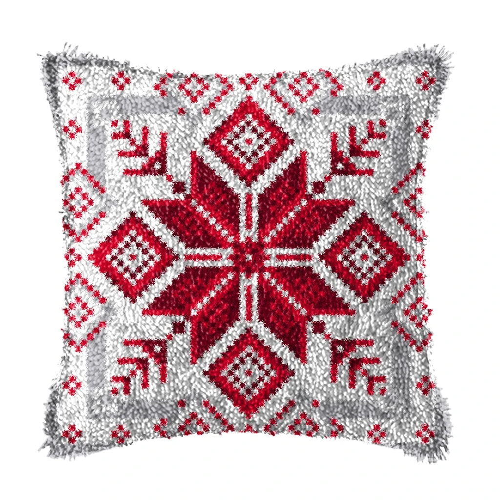 Winter Christmas Latch Hook Kits Smyrna Pillowcase Knot Pillow Package Animal Latch Hook Set For Needlework Embroidery Cushion