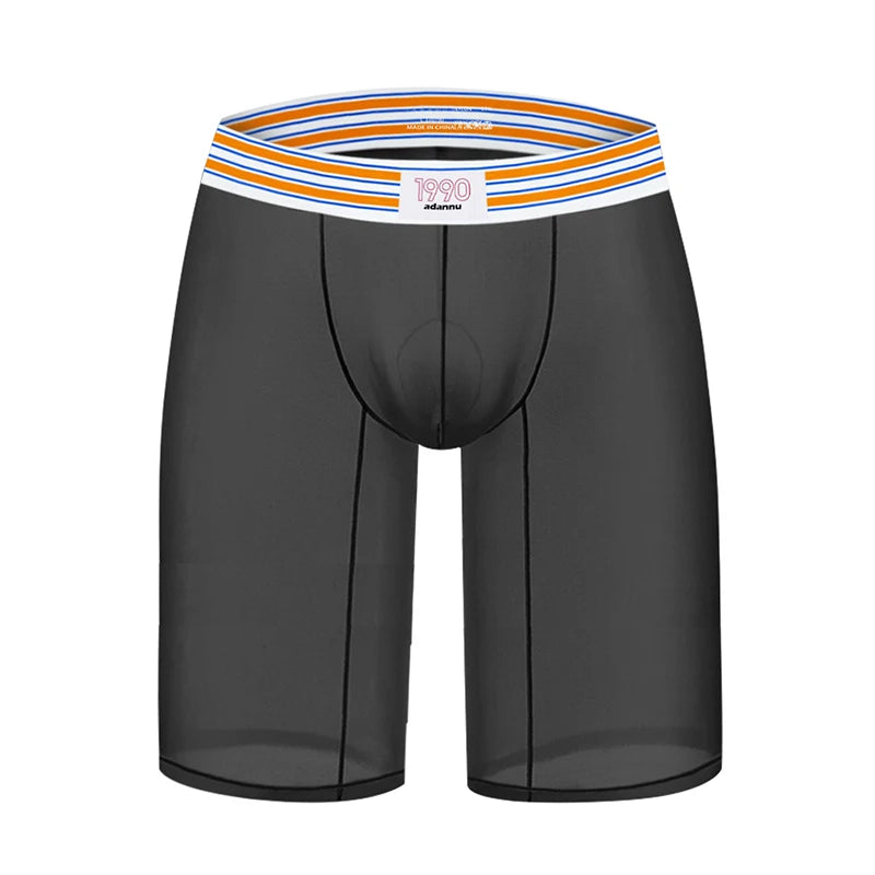1/2/3PCS Men's Ice Silk Boxers Transparent Boxers 0.01 Ultra-thin Fabric See Through Underpants Seamless Underwear Boxer Shorts