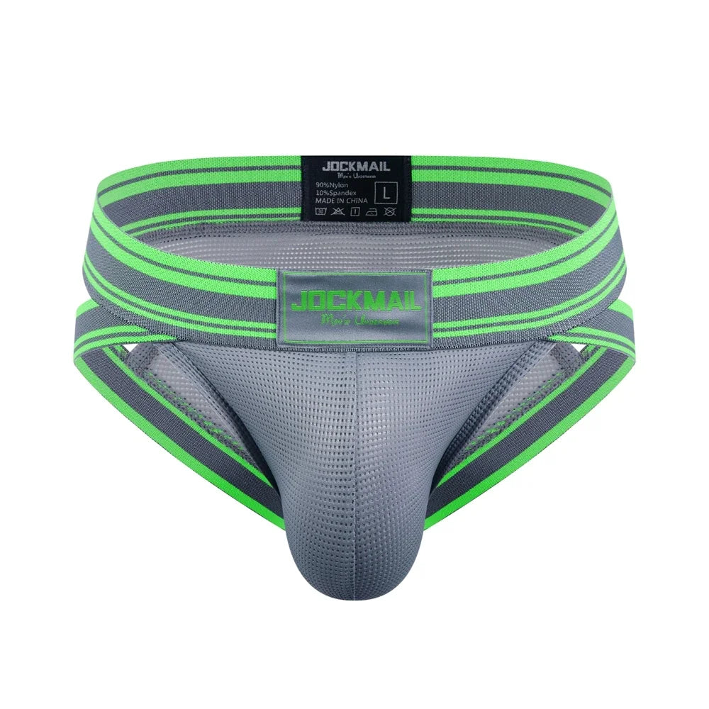 Jockmail Sexy Men Underpants Briefs Breathable Innerwear Man Underwear Bikini Brief Cuecas Slips Men's Jockstrap Gay Panties