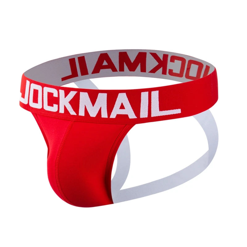 Sexy Jockstrap Men Cotton Underwear Strap Brief Athletic Supporter Low-Rise Breathable Tanga Bikini Thong Gay Male String Pouch