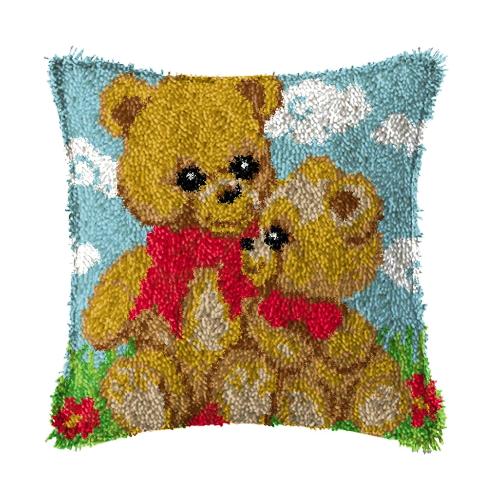 Teddy Bears Pillow Latch hook kit