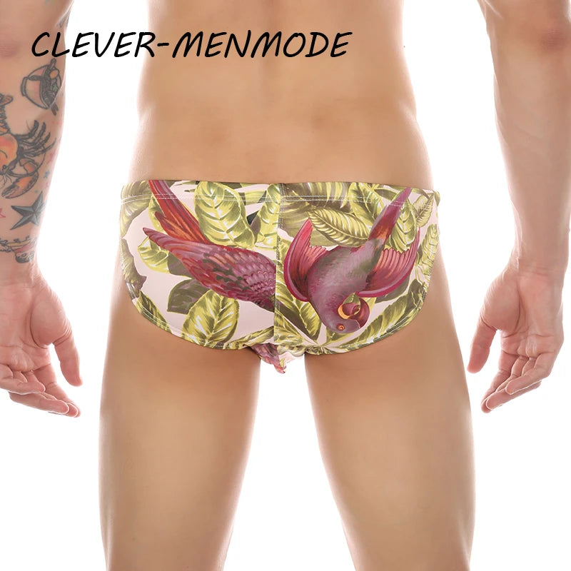 Men Swim Boxers Low Waist Hot Swimwear Sexy Swimsuit Swimming Thin Trunks Shorts Elasticity Bathing Suit Beachwear Shorts Bikini