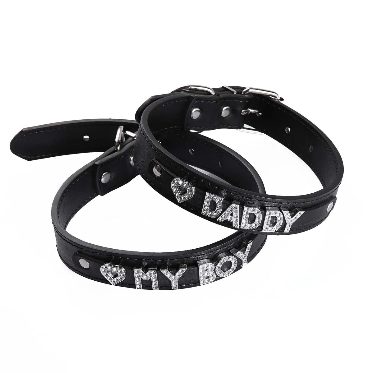 Men PU Leather Collar Necklace Personalized Women Men Unisex Choker Punk Luxury Collar Product Accessories Letters Adjustable