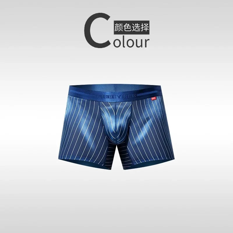 Men's Underwear Home Stripes Boxer Quick Dry Breathable Shorts Running Hiking Gym Yoga Sport Pants