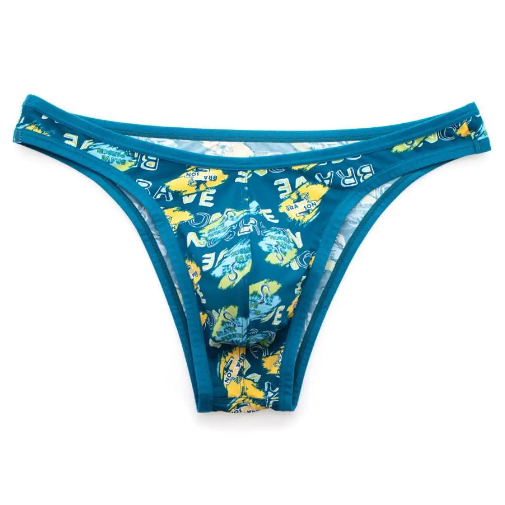 BRAVE PERSON Sexy Men Underwear Briefs Nylon Print Underpants Male Panties Sexy Bikini Briefs for Man New Arrival