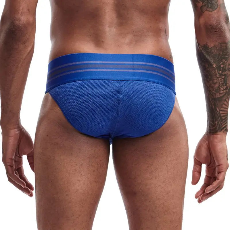 Men's JOCKMAIL JM364 - Old School Brief Blue