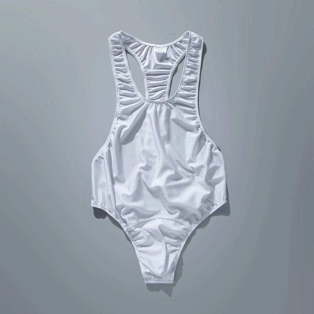 Men Sexy Leotard Underwear Bodysuit Strap Thong Elastic Bondage Jockstrap Harness Halter Neck One-Piece Costume gay underwear