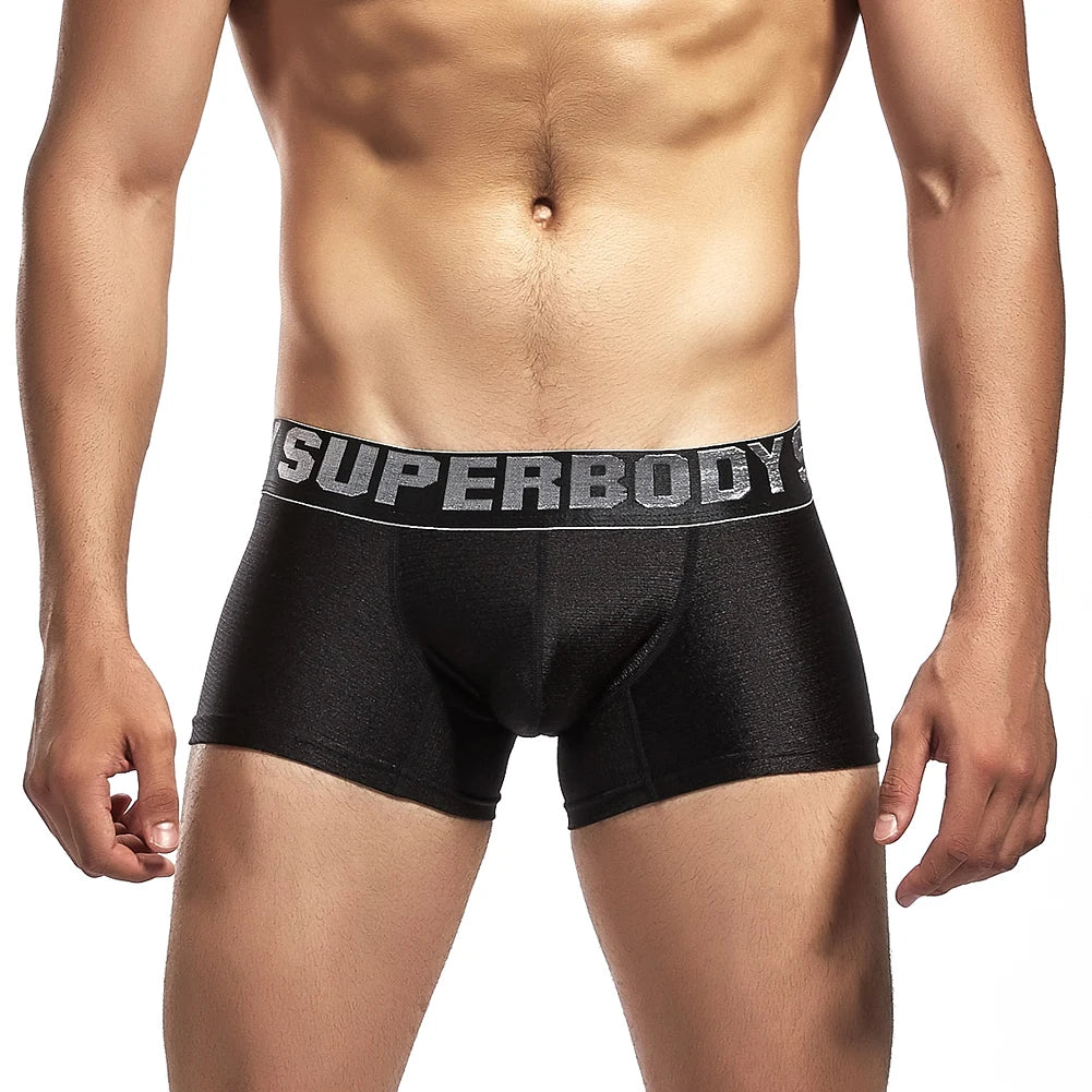 Cool Ice Silk New Men Boxer Shorts Trunk Boxers Fashion Underpants Interior Home Underwear Men M L XL XXL Boxers Sale