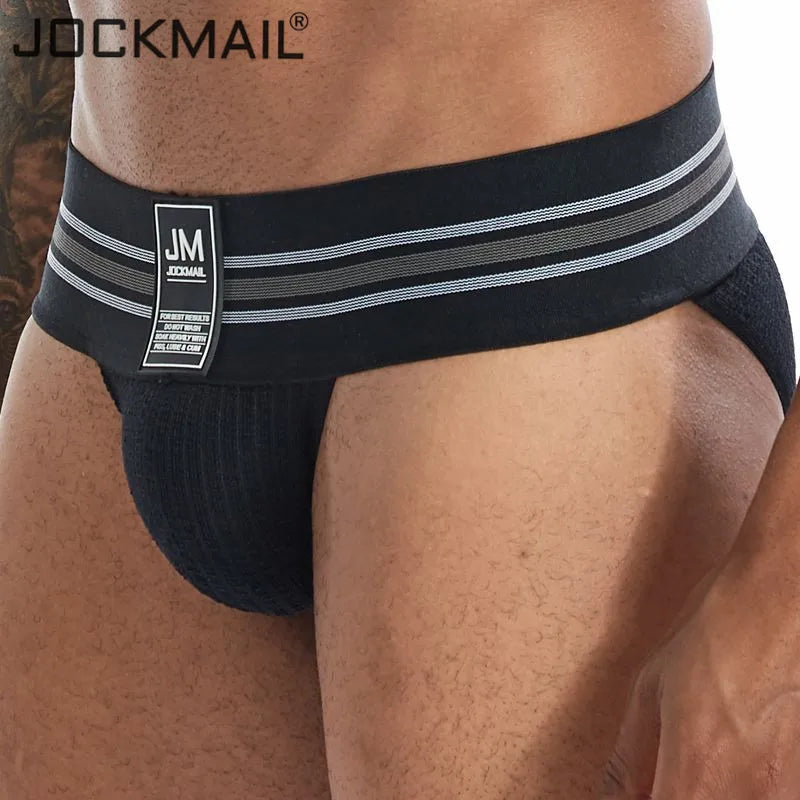 Men's JOCKMAIL JM364 - Old School Brief Black