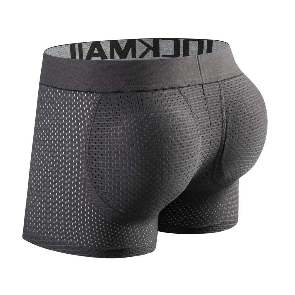 Sexy Men Underwear Boxer Shorts Push Up Padded Underwear Men's Boxers Hip Butt Padded Elastic Truncks Enhancement or As Swimwear