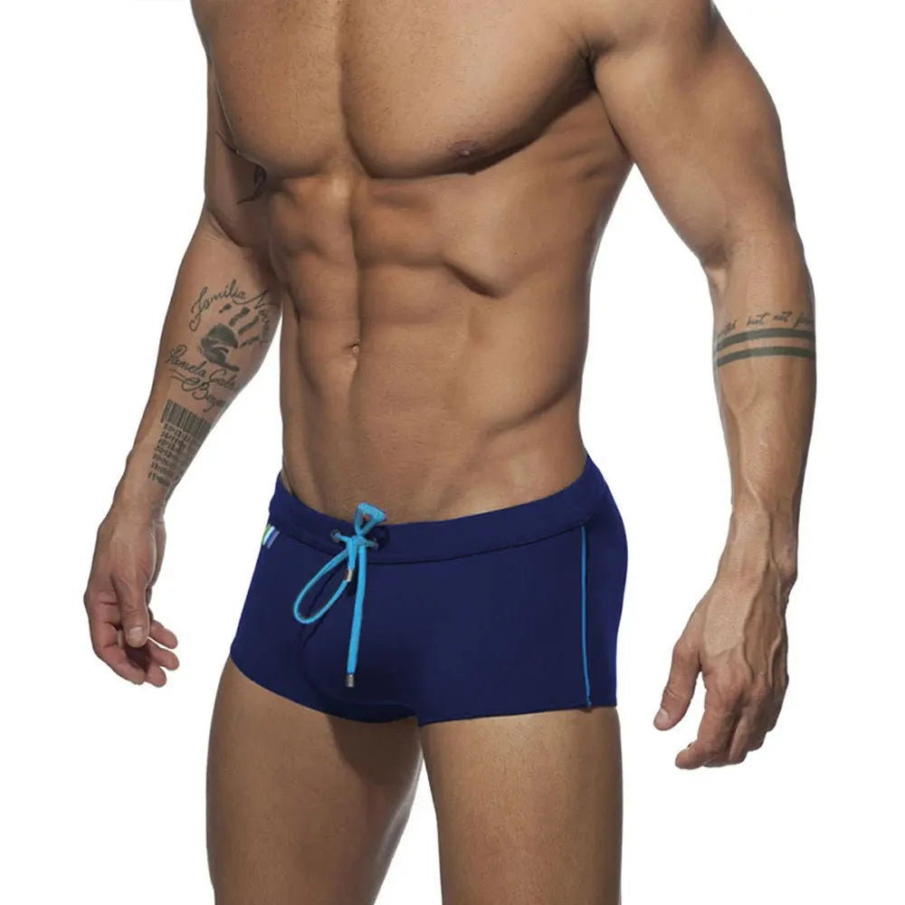 Sexy Briefs Swimming Trunks Tight Stretch Rainbow bathing suit men Brand Surf Summer Beach Sports Pants Push-up Men Swimwear