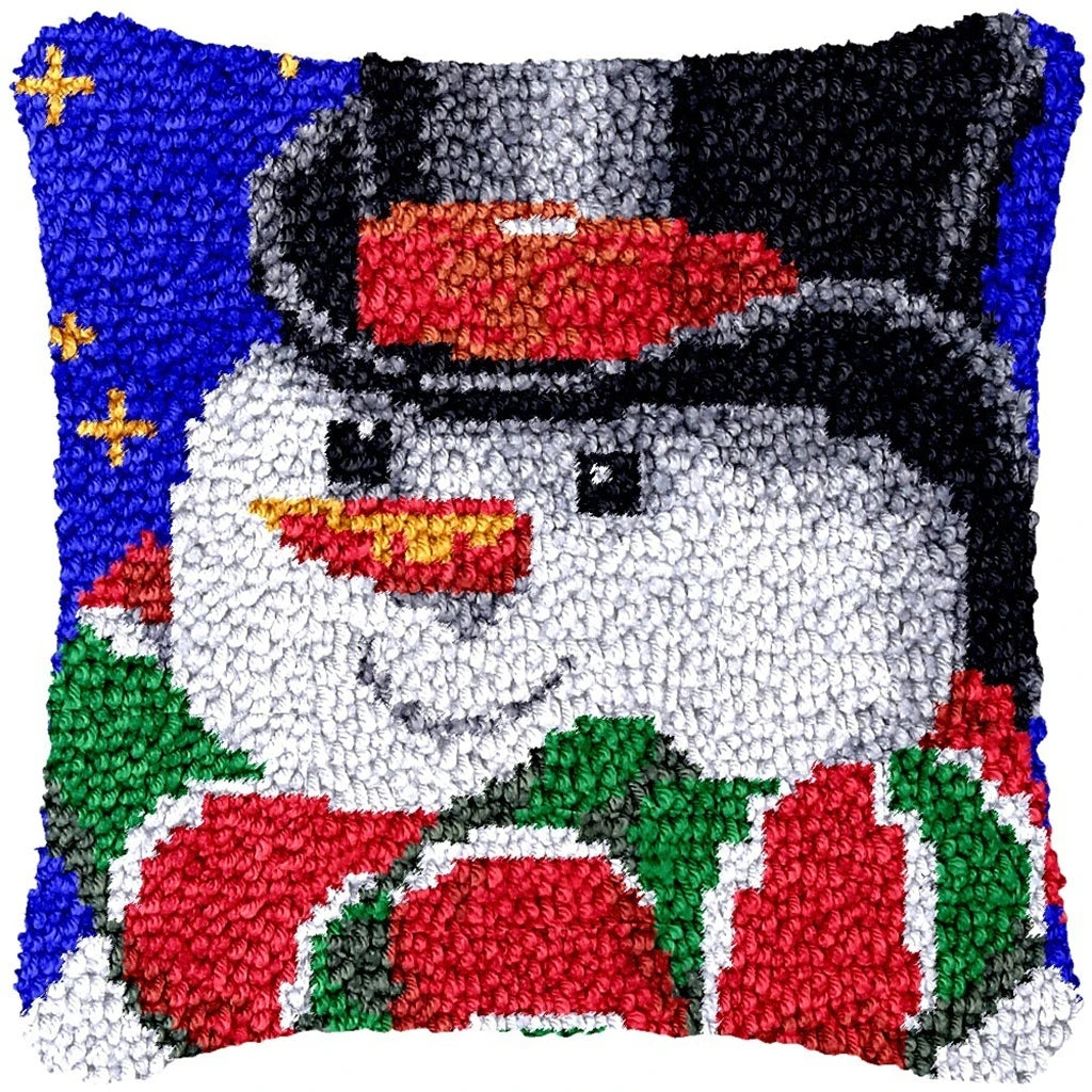 Winter Christmas Latch Hook Kits Smyrna Pillowcase Knot Pillow Package Animal Latch Hook Set For Needlework Embroidery Cushion