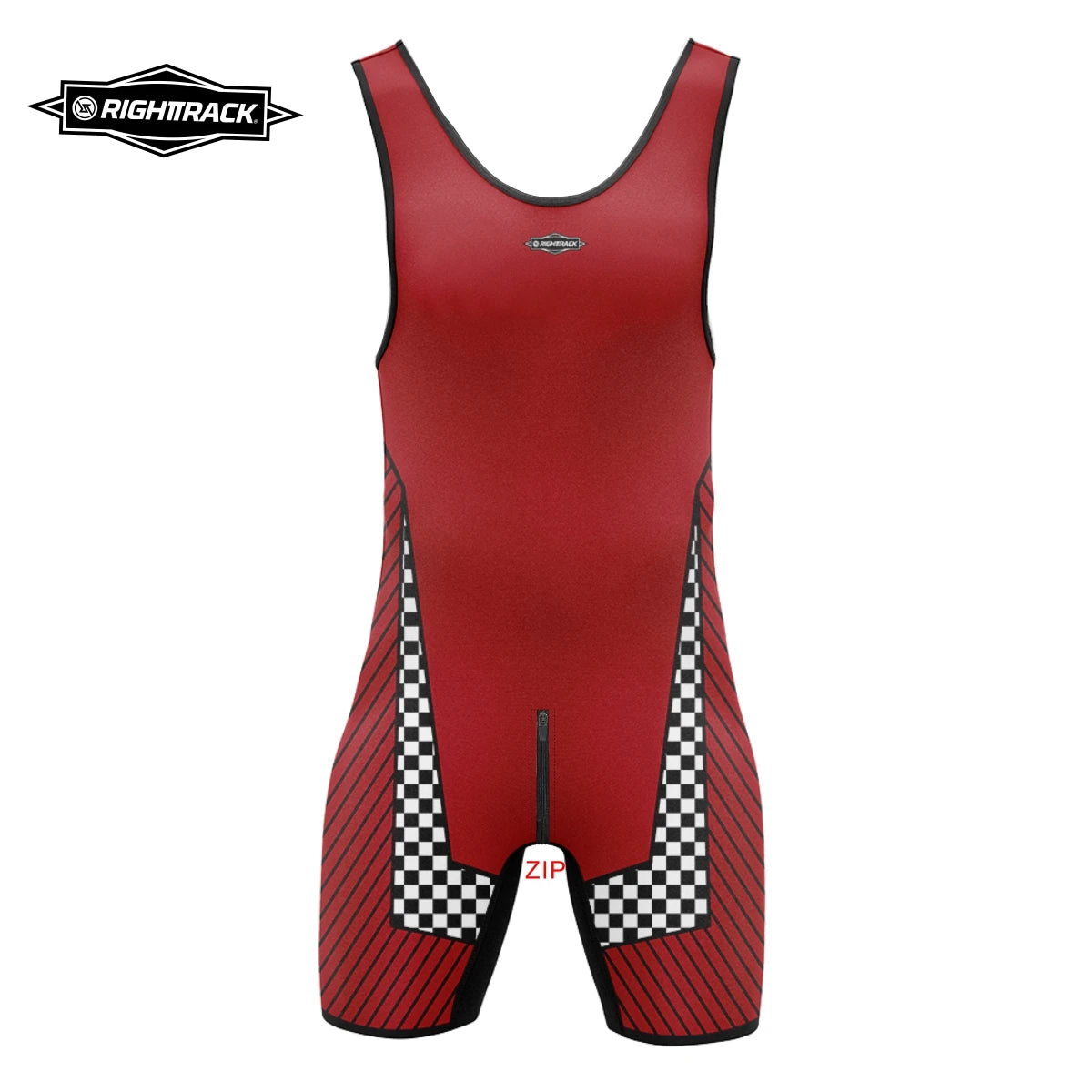 Men’s Zip-Front & Back Wrestling Singlet – Sleeveless Compression Bodysuit | Breathable Stretch Fit | Powerlifting, Gym & Performance One-Piece