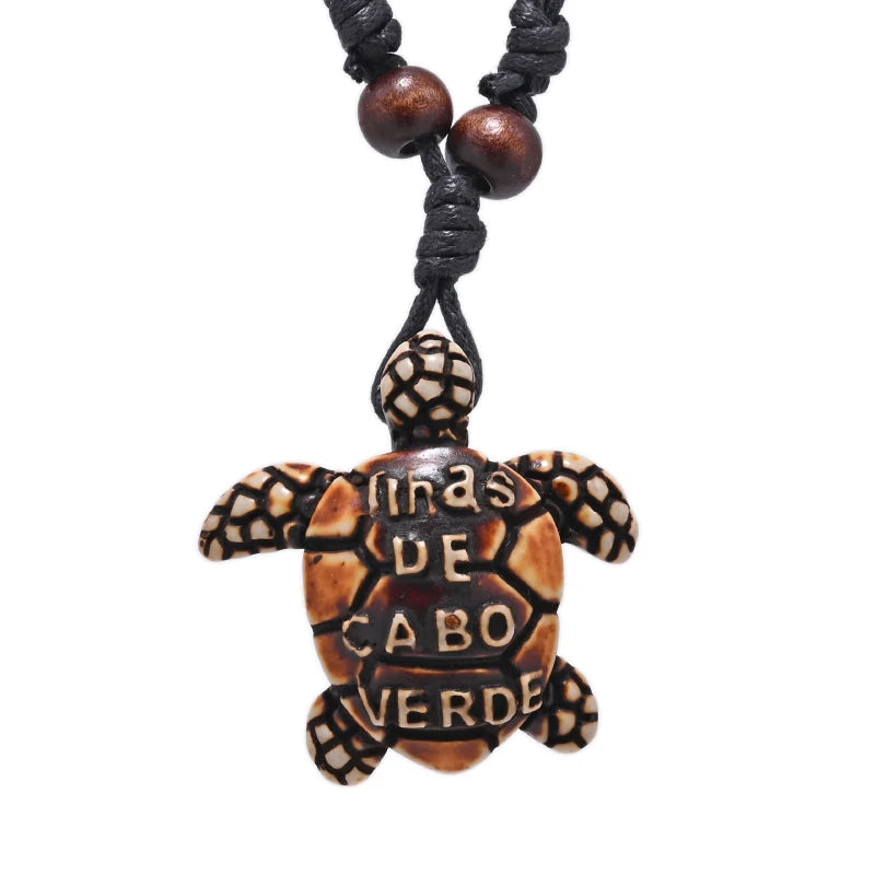 Surfer Necklace Sea Turtle Pendant Men Choker Necklace