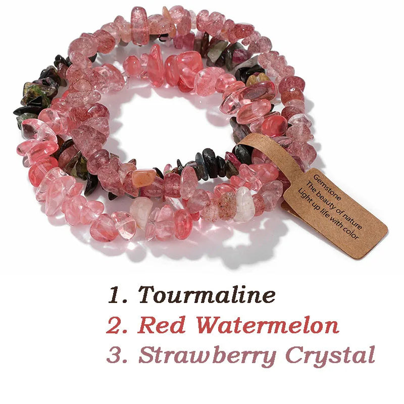 Irregular Natural Stone Bracelet Crystal Quartz Amethysts Tiger Eye Chips Gravel Beads Bracelets for Women Men Healing Jewelry