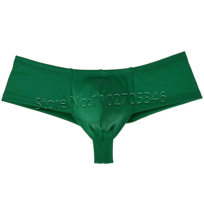 Men's Mini Boxers Underwear Spandex Beach Micro Trunks Bulge Pouch Posing Male Bikini Brief Sexy Sissy Pants Low Rise Underpants