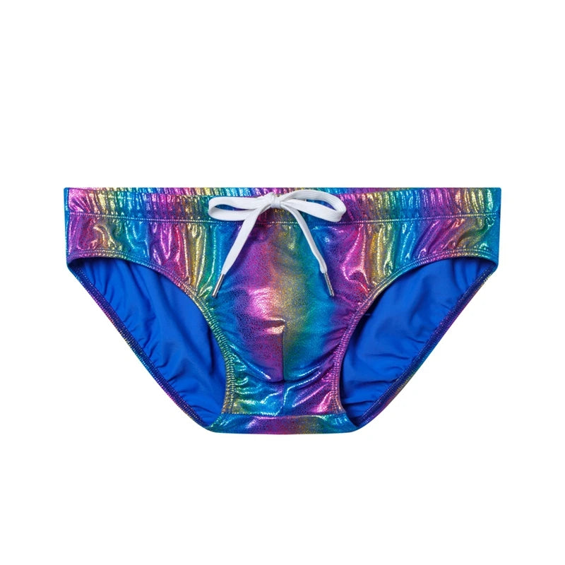 Push Up Padded Swimwear Men Swimsuit Shorts Mens Bikini Briefs Summer Trunk Swim Suit Sunga Slip Beach Shorts Snakeskin Print