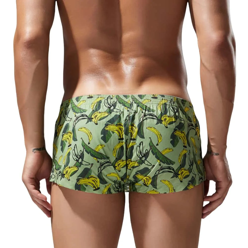 SEOBEAN New Men's 100% Cotton Boxer Shorts Men Underwear Boxers Loungewear Shorts High Quality Underpants Boxershorts