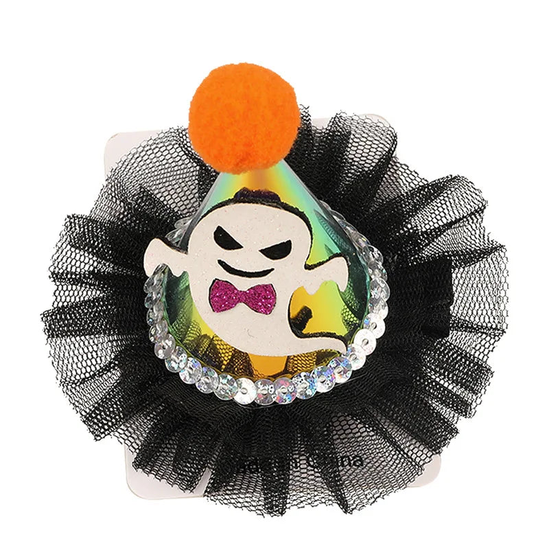 European Style Halloween Hair Clips Creative Pumpkin Ghost Bat Barrettes Themed Party Accessories Unisex