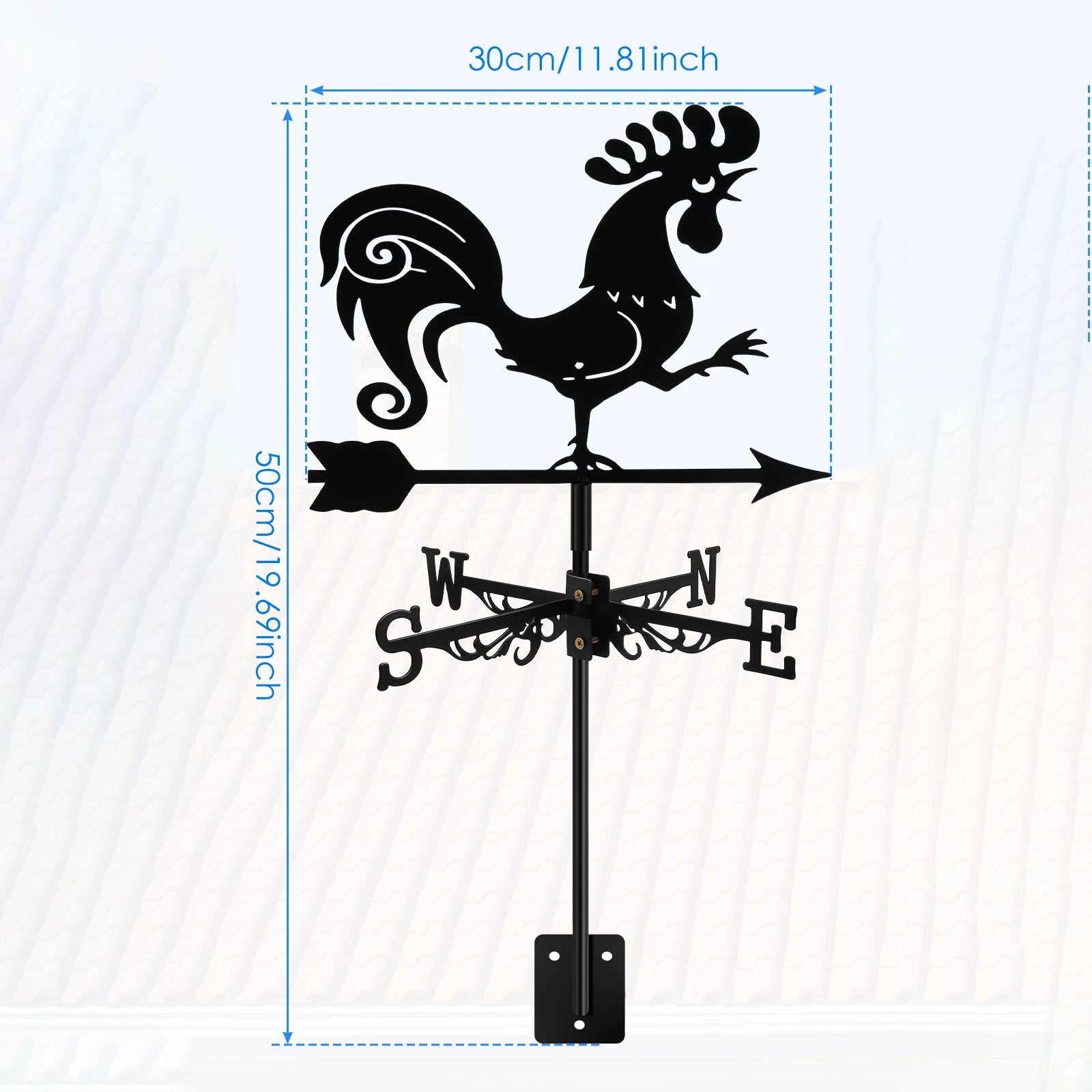 Metal Weather Vane Rustproof Cartoon Animals Sea Rover Wind Direction Indicator for Outdoor Patio Roof Gardens Decoration New