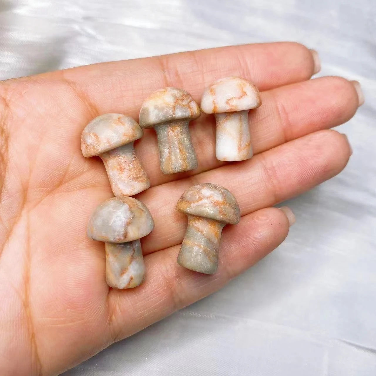Mini Mushroom Carved Gemstone