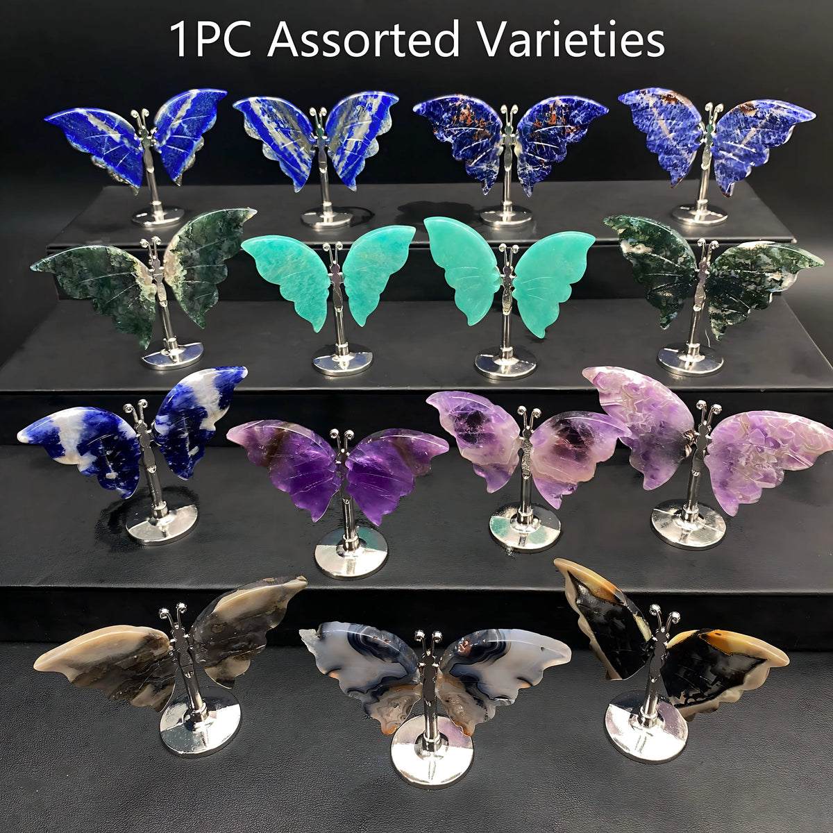 1PC High Quality Natural Multi-material Butterfly,Birthday Gift,Women Gift,Scene Decoration,Crystal Ornaments,Table Decoration.