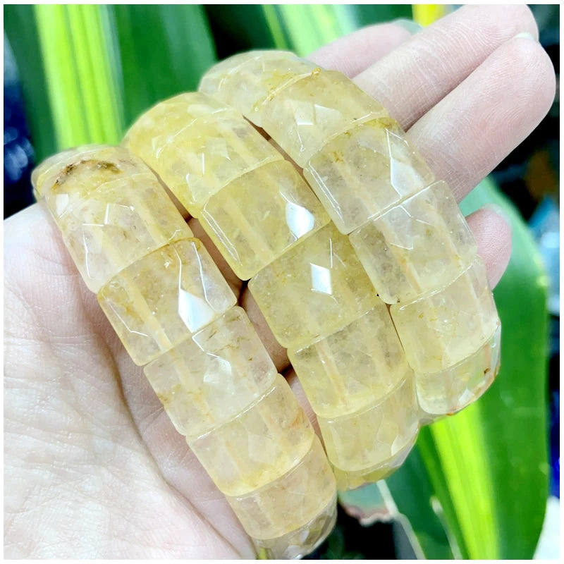 2024 New Natural Stone Lapis Lazuli Amazon Tiger Eye Agate Morgan Faced Square Elastic Bracelet for Men and Women Charm Jewelry