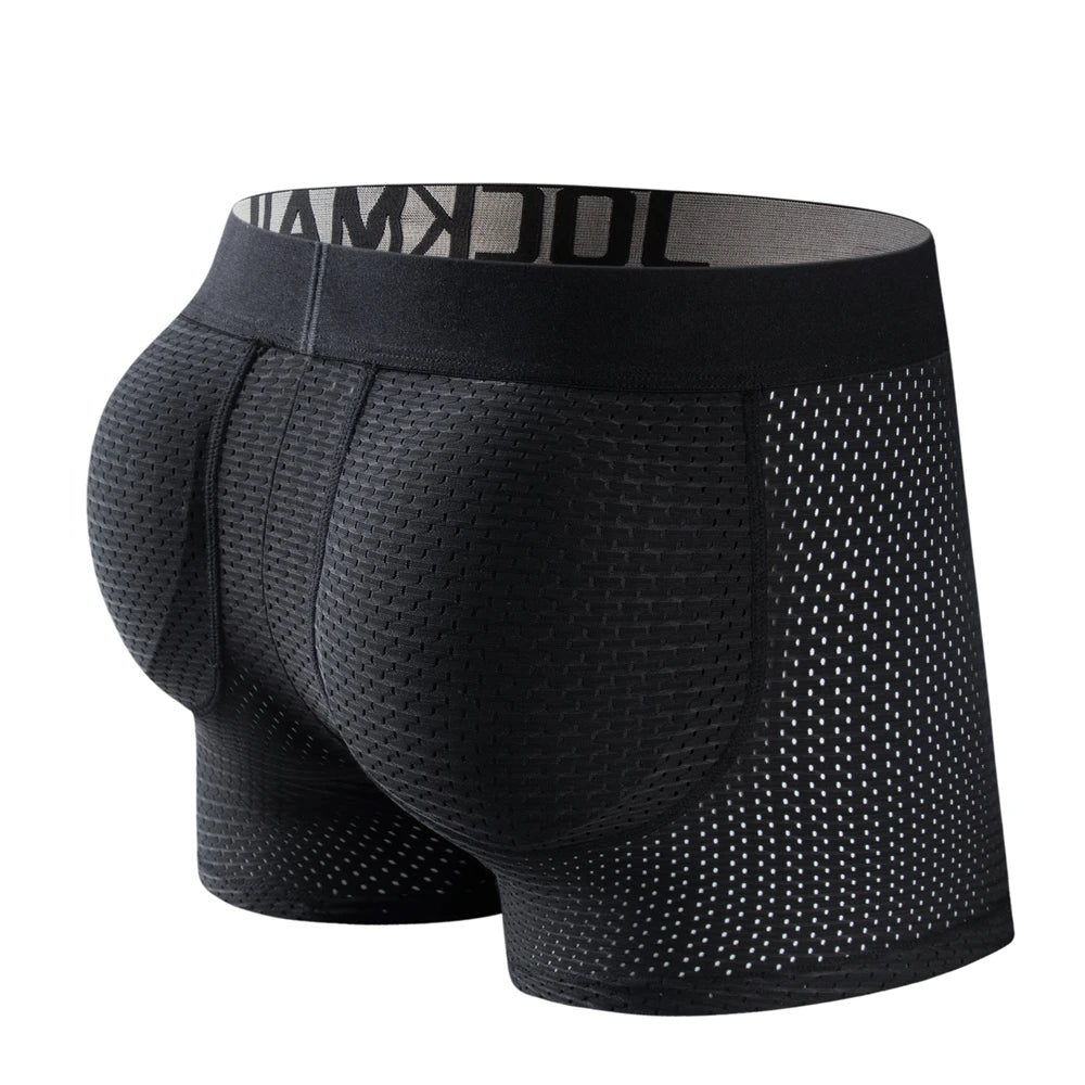 Sexy Men Underwear Boxer Shorts Push Up Padded Underwear Men's Boxers Hip Butt Padded Elastic Truncks Enhancement or As Swimwear