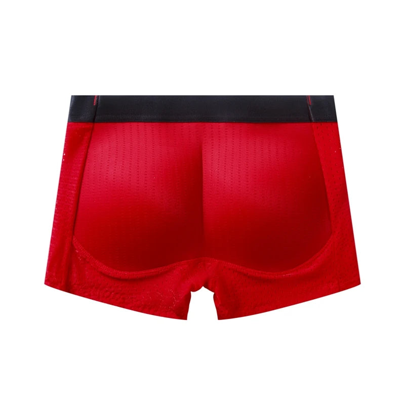 Men Trunks Built-in Fake Butt Hip Lifter Enhancer Shorts Boxer Briefs Padded Underwear Shapewear Underpants Nylon Breathable