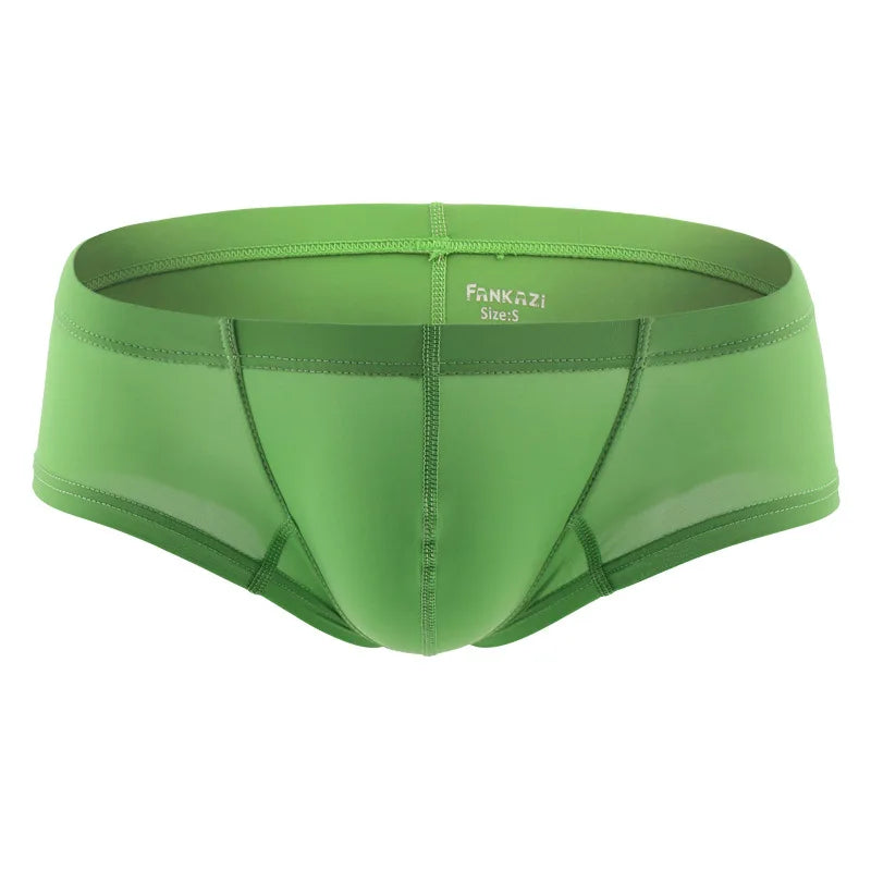 Sexy Low Rise Boxer Trunks Male Breathable Panties Mini Boxer Briefs Soft Underwear Man U Convex Bag Underpants Comfy Lingerie