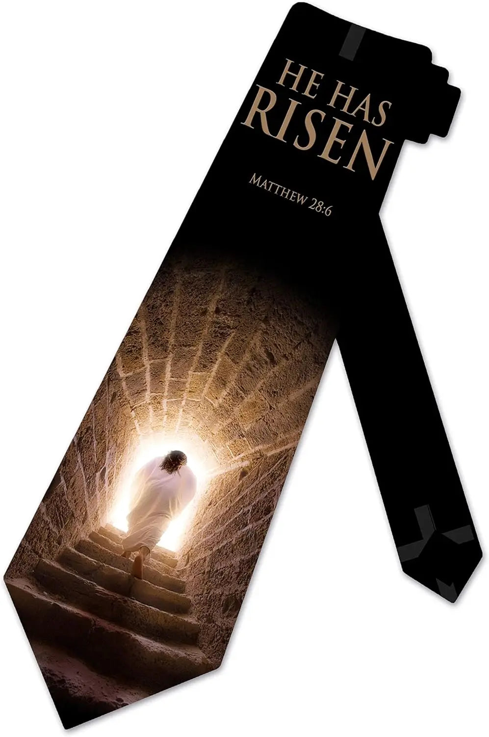 He Has Risen Jesus Religious Ties Mens Jesus Easter Necktie Print One Size