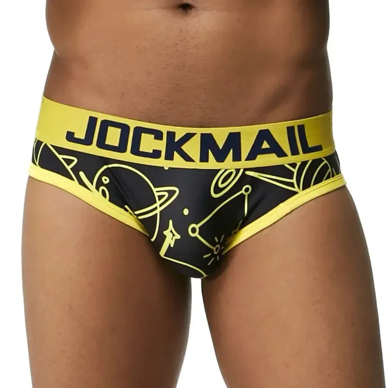 JOCKMAIL Sexy Mens Underwear Briefs Printed Panties Calzoncillos Hombre Slip Calcinhas Cuecas Underwear Nylon Fast Dry