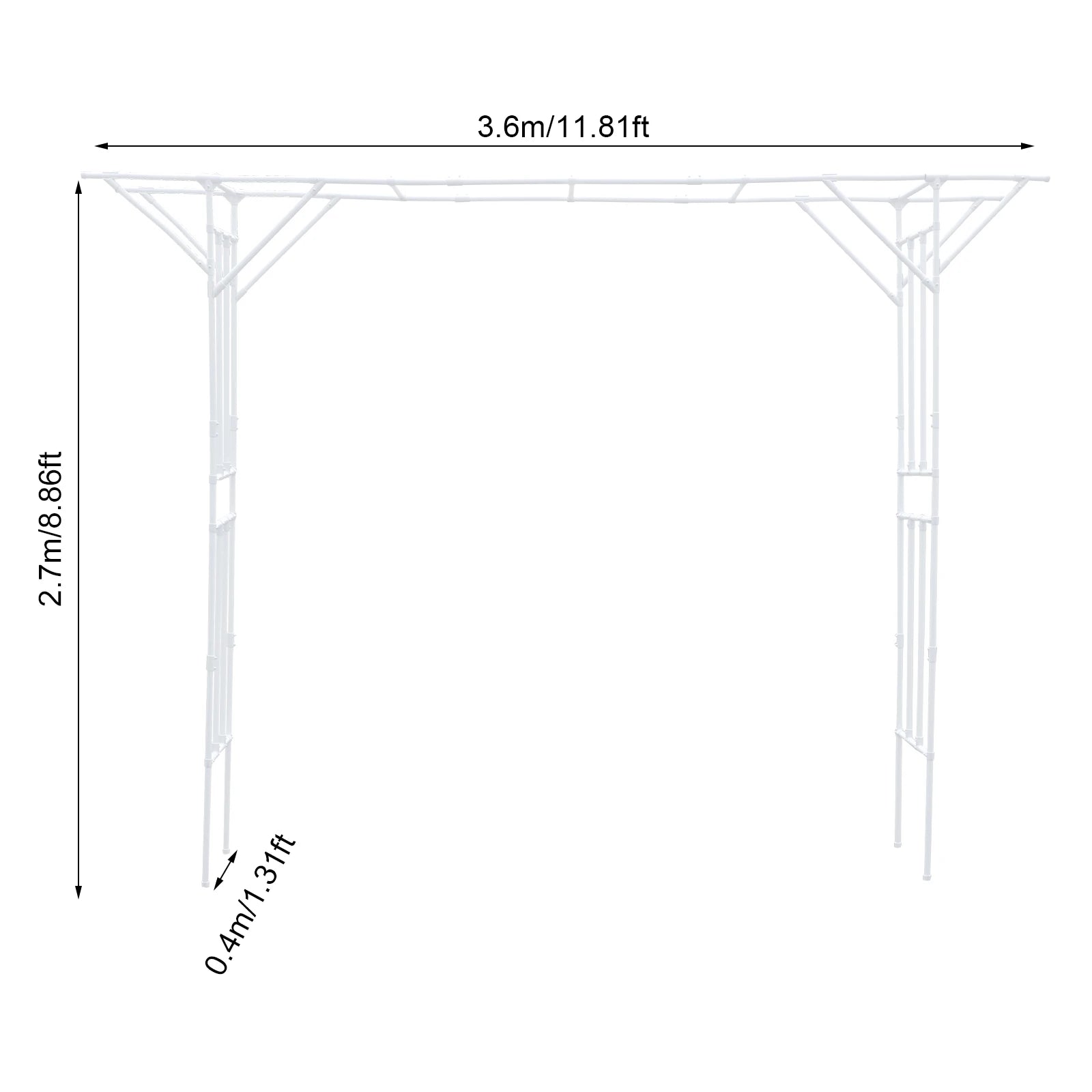 Outdoor Garden Arch Arbor Arbour Metal Garden Trellis for Climbing Plants Outdoor Pergola Trellis