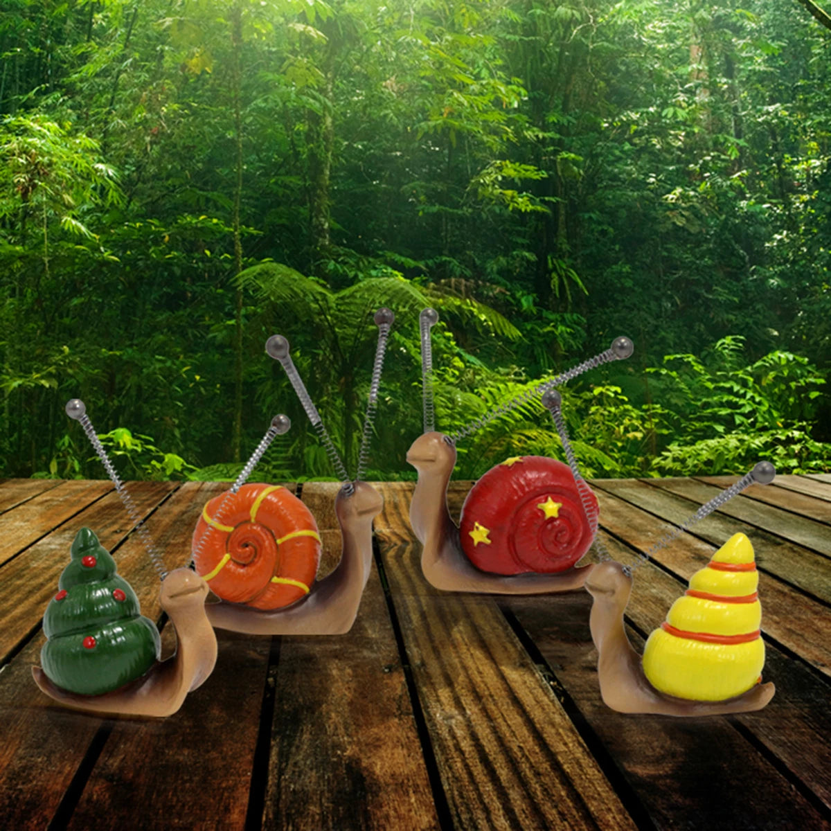 4pcs, Mini Snail Sculpture Bonsai Decorations,Garden Home Decoration Resin Crafts, Outside Decor, Outdoor Decor,Yard Art Ornamen