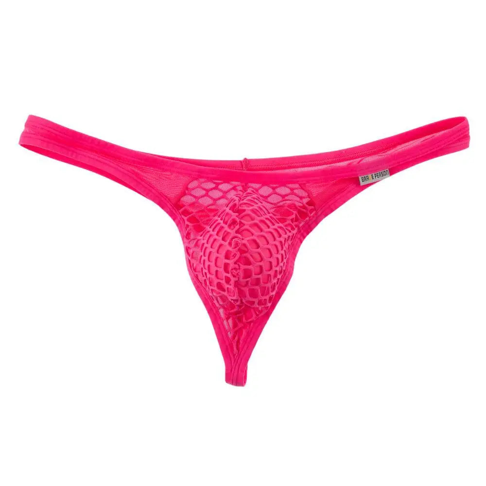 BRAVE PERSON Sexy Underwear Thongs for Men T-back Panties Mesh Transparent Men Briefs Gay Underpants G strings Thongs