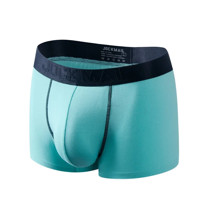 JOCKMAIL Sexy Men Underwear Boxers Shorts Modail Cuecas Boxers Mesh U convex pouch design calzoncillos slip Gay Underwear