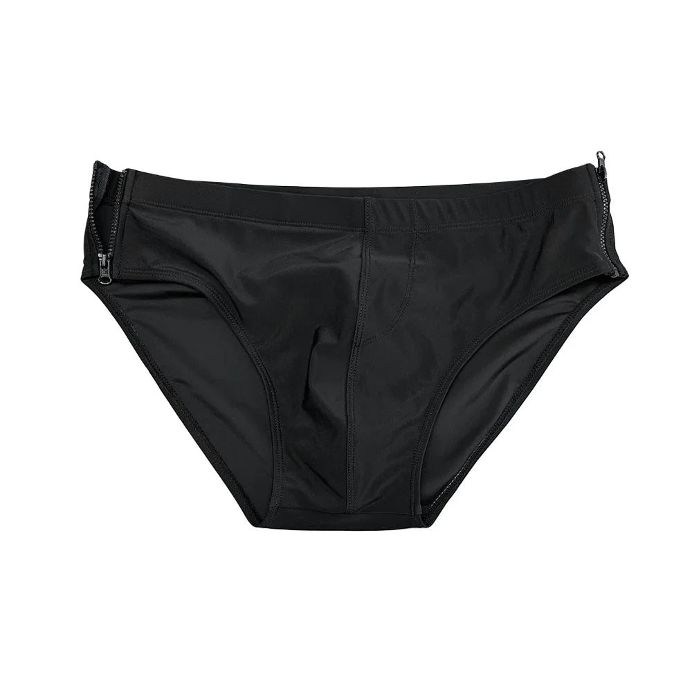 2025 Bilateral Zipper Men's Triangle Swimsuit