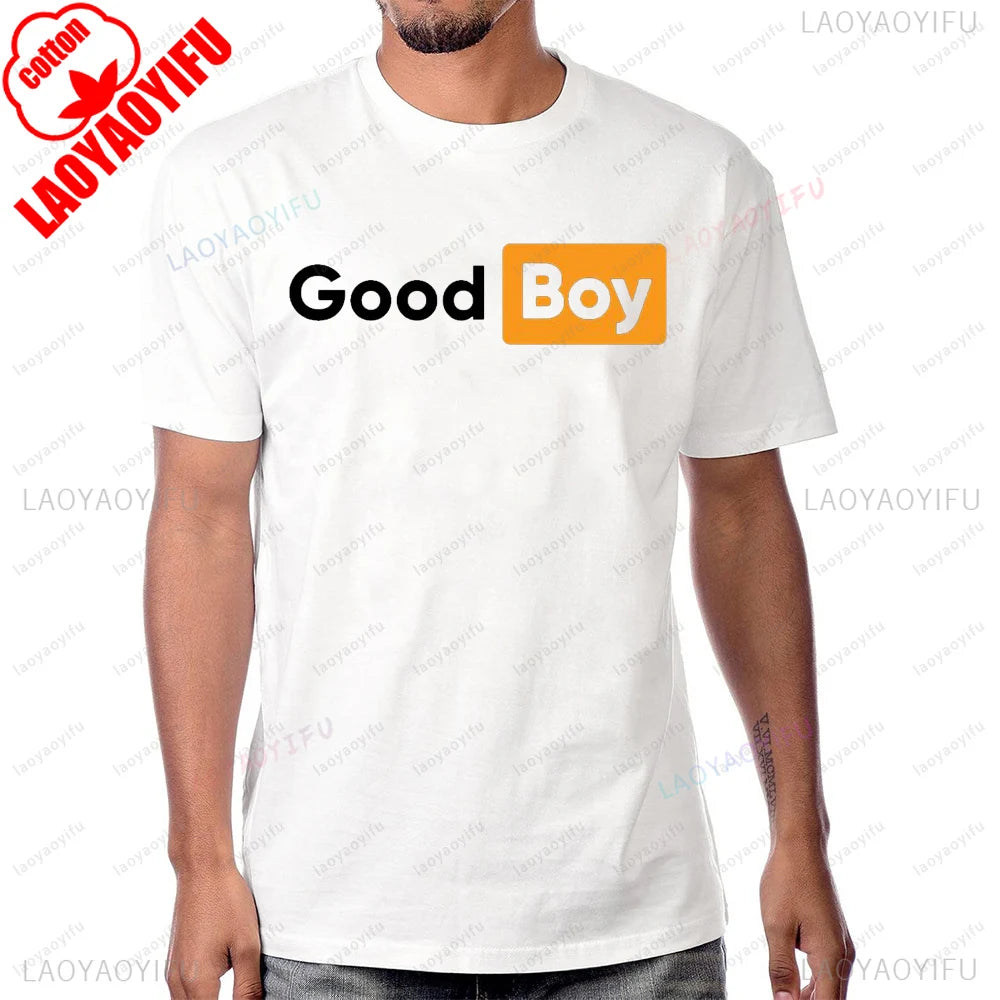 Funny Saying Good Boy Printed T-Shirt
