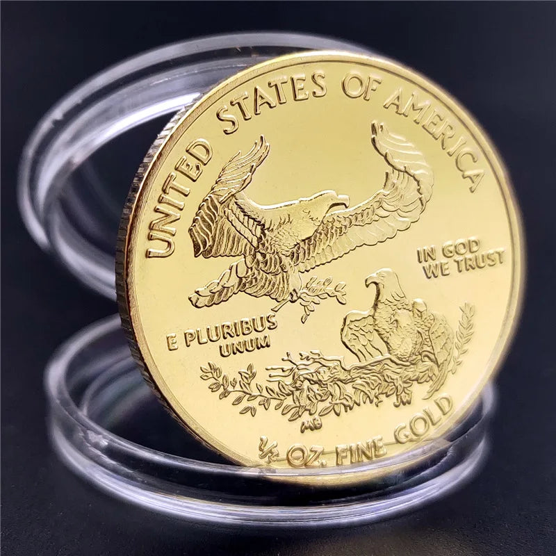 1/2 oz Fine Gold Collectibles Coins United Statue of America Liberty Challenge Coin New Year Gift exquisite Collection 2021/2016